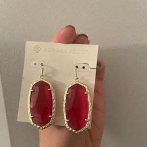 NWOT Red Berry Glass Earrings